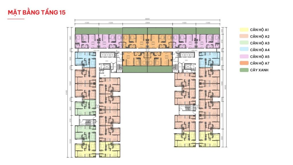 Mặt bằng tầng 15
